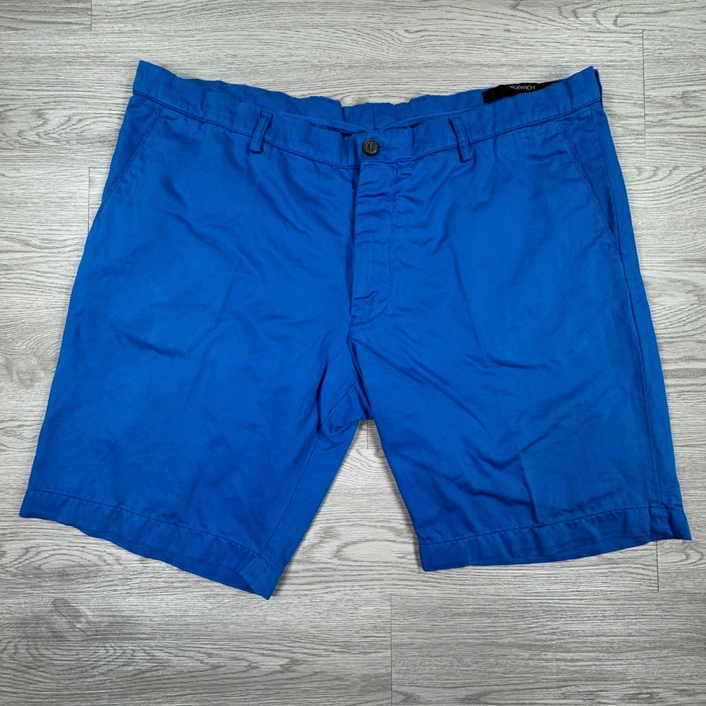 Berwich Men's Shorts R. Buonanno Napoli Blue 56(US40) Cotton Linen Made in Italy
